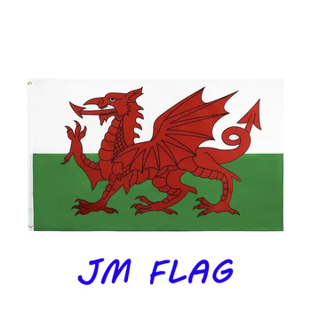 JMFLAG 90x150 cm Kırmızı Ejderha Galler Cymru Bayrağı Polyester Baskılı Dekorasyon Afiş