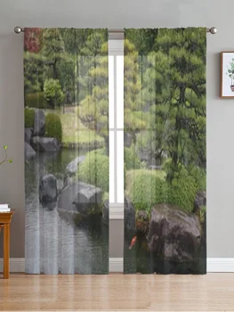 Japon Bahçe Sırf Perdeleri Yatak Odası Vual Perde Oturma Odası Pencere Sırf Perdeleri Mutfak Tül Perdeler