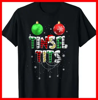 Jingle Topları Ve Cicili Bicili Göğüsleri Komik Noel Çift Aile T-Shirt, Noel Hediyesi
