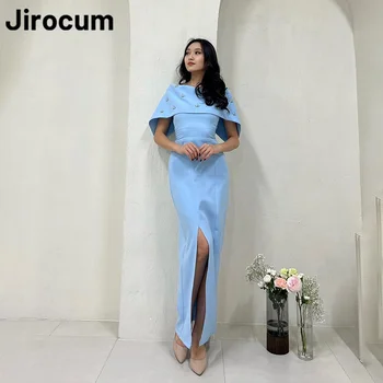 Jirocum Zarif Mermaid gece elbisesi kadın O Boyun Elmas Parti Balo Elbise Yan Yarık Ayak Bileği Uzunluk Örgün Durum Elbise 2024