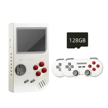 K8 video oyunu Konsolu 3D PSP 4K HD Çıkışı Açık Kaynak Sistemi Çift Denetleyici 2.4 G Hızlı Soğutma video oyunu Konsolu 128G