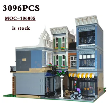 Klasik MOC-106005 Montaj Sokak Pah Montaj Meydanı 10255 Alternatif Yapı DIY Modeli 3096 Yapı blok oyuncaklar