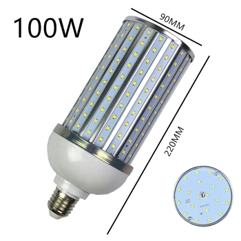 LED Ampul Alüminyum kabuk lamba 100 W 110 V 220 V B22 E26 E27 E39 E40 LED Mısır ışık sokak lambası Soğuk Sıcak Beyaz