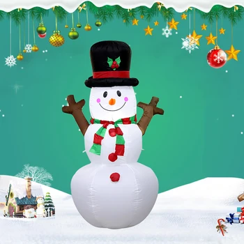Led ışık ile şişme Karikatür dev Kardan adam Noel Kardan Adam dekor yeni yıl hediyeleri