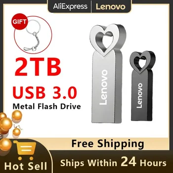 Lenovo 2 TB Memory Stick USB 3.0 Yüksek hızlı USB Flash Sürücü 1 TB Usb Memoria Mini Anahtar Usb Kalem Sürücü Ücretsiz Kargo PC/dizüstü bilgisayar İçin