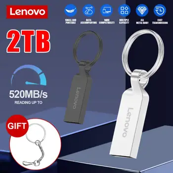 Lenovo 2TB USB bellek Sürücüler 1TB USB 3.0 Flash Disk 128GB yüksek hızlı USB bellek Su Geçirmez Kalem Sürücü Tabletler İçin Dizüstü Bilgisayarlar Dizüstü Bilgisayar