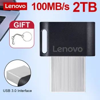 Lenovo 2TB USB flash sürücü Metal Kalem Sürücü 128GB USB Sopa 1TB 512GB 256GB Su Geçirmez USB bellek Yüksek Hızlı PenDrive PC İçin