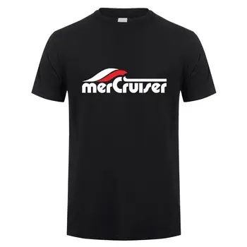 Mercruiser Tekne Tekne Dıştan Takma T Shirt Erkek Yaz Kısa Kollu Pamuklu T-shirt Adam Üstleri hoş T-shirt