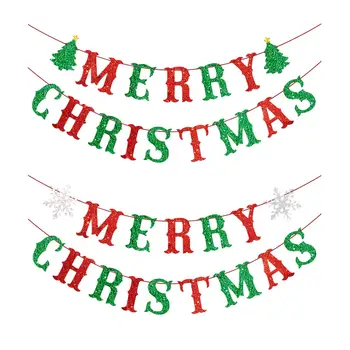Merry Christmas Duvar Asılı Afiş Noel Dekor Sahneleri Düzeni Zemin Noel