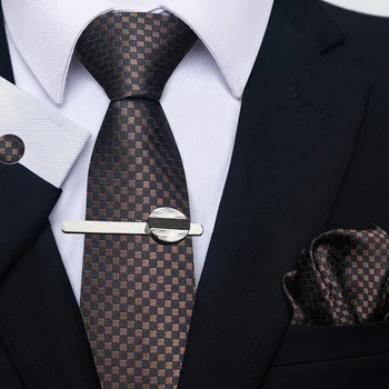 Metal Kravat Klipleri erkek Kravat Elbise Gömlek kravat iğnesi Düğün Töreni İçin Gümüş Renk Kravat Toka Erkek İş Kravat Aksesuarları