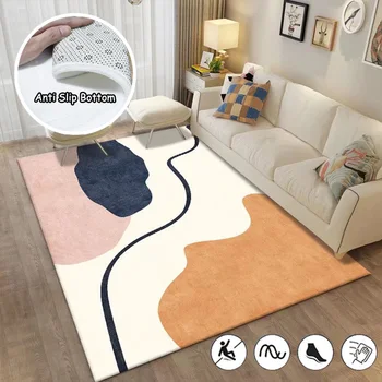 Modern Morandi Halı Basit Tarzı Dekorasyon Halı Vestiyer Oturma oda zemin matı Yatak Odası Yumuşak Anti Patinaj Halı Kolay Temizlik