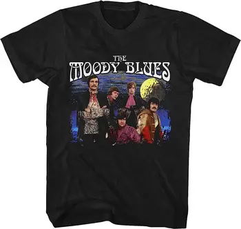 Moody Blues Band Hayranları İçin Pamuk Siyah Tam Boy Unisex Gömlek KK592