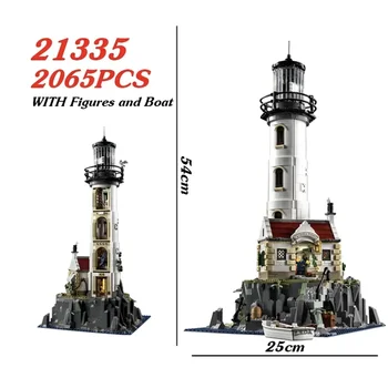 Motorlu Deniz Feneri İnşaat Seti Yetişkinler için 2056 ADET Modeli Yapı Kitleri MOC - 21335 Eğitici Oyuncaklar Çocuklar için Hediye Erkek