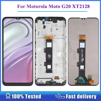 Motorola Moto G20 XTXT2128-1 XTXT2128-2 XT2128 LCD Sayısallaştırıcı Dokunmatik ekran Meclisi İle Çerçeve Yedek parça Değiştirme