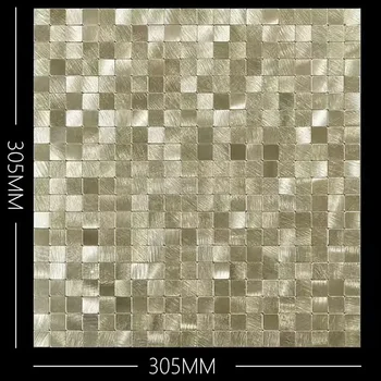 Mozaik Metal Alüminyum Plastik Panel Duvar Sticker Kendinden yapışkanlı Altın Soyut Su Geçirmez Mutfak Banyo Fayans Duvar Dekorları