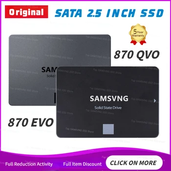 Orijinal 870 EVO SSD 250GB 500GB 1TB 2TB 4TB Disk Sabit Disk 560 mb / s SATA3 2.5 İnç Dizüstü Masaüstü Dizüstü Mini pc bilgisayar