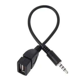 Otomobil 3.5 mm Adaptör Kablosu Erkek USB Ses adaptör jak dönüştürücü kablosu AUX Ses Fişi Yüksek Sadakat Araba stereo jak