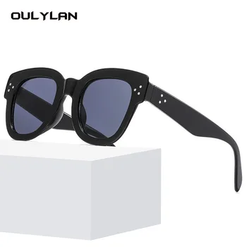 Oulylan Vintage Kare Güneş Gözlüğü Kadın Moda Marka Tasarımcısı Punk Degrade Shades UV400 Erkekler Trend Perçinler güneş gözlüğü Benim için
