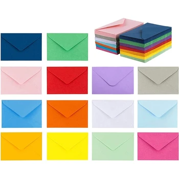 Paket 10cps Renkli Yeni Retro Boş Mini Kağıt Zarflar Düğün Davetiyesi Tebrik Kartları Duş Hediye