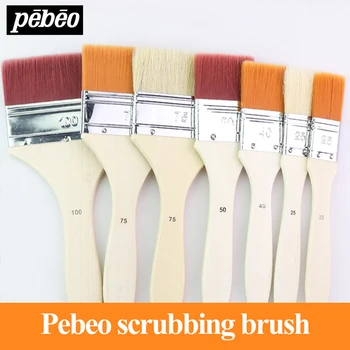Pebeo Naylon / Kıllar Scrubber / Tahta / Duvar Fırçası 2/3 adet Guaj / Suluboya / Akrilik / Yağ / çin resim sanatı Pigment Sanat Fırçalama Fırçaları