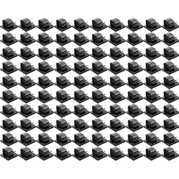Punch - Ücretsiz Tel Yöneticisi duvar çıkartmaları Dikişsiz Sabit Kendinden Yapışkanlı Toka Ağ Kablosu Masaüstü tel tutucu 100 Siyah