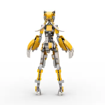 Robot Kız Kaplan Kız Mech Modeli Hareketli Eklemler ile 314 Adet MOC Yapı