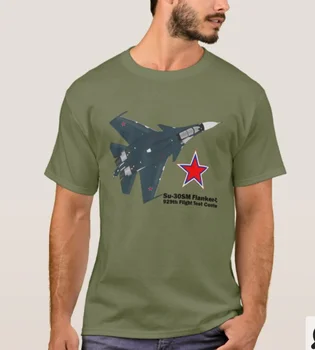 Rus Hava Kuvvetleri Sukhoi Su-30SM Flanker - C Çok Amaçlı Savaş Uçağı T-Shirt %100 % Pamuk O-boyun Kısa Kollu Casual Erkek Tişört