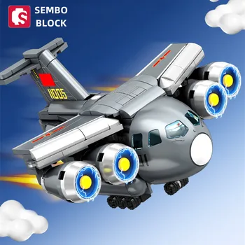 SEMBO BLOK S versiyonu helikopter tuğla modeli Kawaii monte oyuncaklar masaüstü dekorasyon uçak süsler erkek ve kız hediyeler