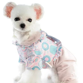Sevimli Evcil Hayvan Giyim Köpek Tulum Kıyafetler Chihuahua Yorkies Kostümleri Küçük Köpek Giysileri Ceket Konfeksiyon Bichon Kaniş Schnauzer
