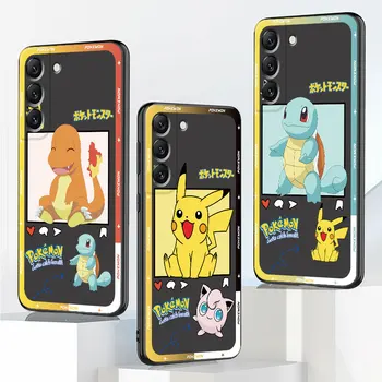 Silikon Darbeye Dayanıklı Pokemon Pikachu Kapak Kılıf Samsung Galaxy S8 S7 S9 S23 S10e S21 Ultra 5G S22 Artı S10 S20 FE S20Ultra