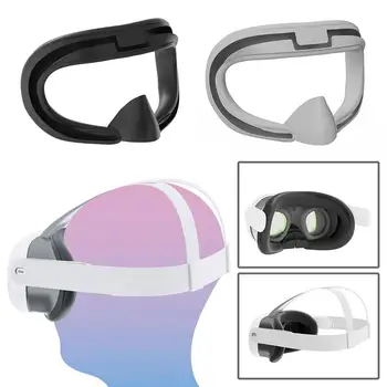 Silikon Maske Kapak Göz Maskesi Metal Quest 3 Yüz Yastık Koruyucu Kapak Göz Pedi Oculus Quest 3 VR Aksesuarları C6M3