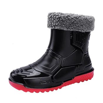 Sıcak Yeni erkek Orta Tüp yağmur çizmeleri Açık Anti Kayma Su Geçirmez ayakkabı Balıkçılık İş güvenliği ayakkabısı İş Şefi Ayakkabı Bahçe Ayakkabı