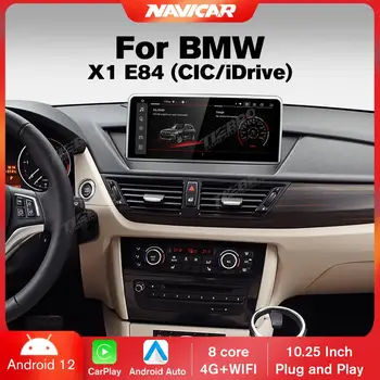 TIEBRO 10.25 inç 4G+128G Araba Radyo BMW X1 E84 CIC iDrive 2010-2015 Android12 Carplay Android Otomatik Stereo Multimedya Oynatıcı