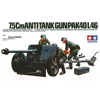 Tamiya 35047 1/35 Alman 75mm Tanksavar Silah ve Topçu Ekip Askeri Hobi Oyuncak Plastik Modeli Yapı Montaj Kiti Hediye