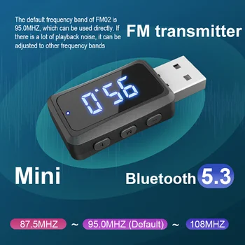 Taşınabilir Araç FM Verici Alıcı Mini USB güçlü araç Kiti Handsfree Çağrı Kablosuz Ses Araba FM Radyo Oto Aksesuarları