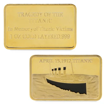 Trajedisi Titanic 1912 Altın Kaplama Hatıra Paraları Koleksiyonu Hatıra Damla Nakliye