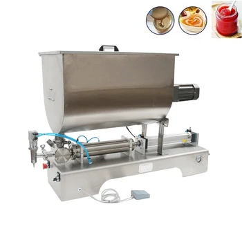 U Şekilli Karıştırma Haznesi Macun dolum makinesi Biber Bal Suyu Hamuru Yağ Fıstık ezmesi çikolata dolum makinesi