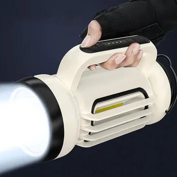 USB şarj edilebilir kamp ışık su geçirmez çadır ışığı süper parlak çalışma ışığı el feneri yüksek lümen projektör el feneri