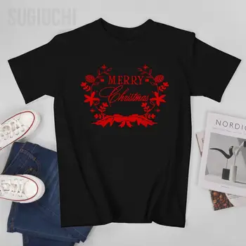 Unisex Erkekler Merry Christmas Parti Kış Tatil Çerçeve Komik Tshirt Tees T Shirt Kadın Erkek %100 % pamuklu tişört