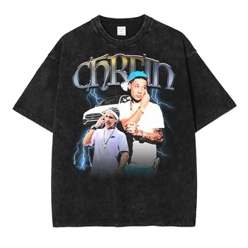 Vintage Yıkanmış T Shirt Erkek Hip Hop Rapçi Portre Grafik Baskı Tees 2023 Yaz Streetwear pamuklu bluz Harajuku Kısa Kollu