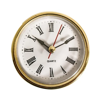 Y1UB Yuvarlak Saat Ekleme Romen Rakamı Saat Hareketi Başucu Masa Saati Masa Dekorasyon 65mm DIY Parçaları Saat Aksesuarları