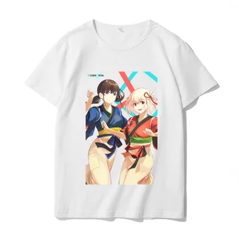 Y2k Üstleri Streetwear Kadın Giyim Japon Grafik T Shirt Anime Manga Karikatür Tees Lycoris Geri Tepme T-shirt Harajuku Kıyafetler