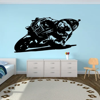 Yarış Motosiklet No. 20 Oyuncu Duvar Çıkartması Çocuk Odası Çocuk Odası Fabi o Quartar aro Autocycle Motosiklet Duvar Sticker Oyun Odası