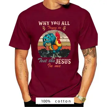 Yeni Erkek t shirt İsa ve tavuk gömlek tişörtleri Kadın t-shirt