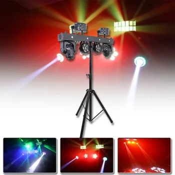 Yeni Par ışık seti 30w Spot hareketli kafa Neon Şerit 10W RGBW Kelebek Strobe Stander gece kulübü Dmx Kontrol Parçası Sahne aydınlatma