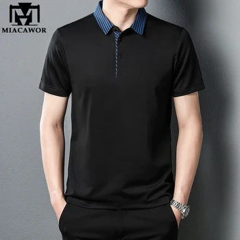 Yeni Yaz Kısa Kollu Erkek polo gömlekler Kore Casual Camisa Masculina Slim Fit Tees Tops Erkek Giyim T1174