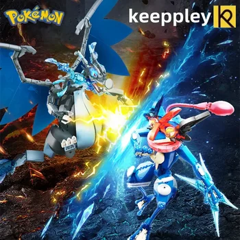 keeppley hakiki Pokemon yapı taşları Süper Charizard X modeli Greninja klasik anime doğum günü hediyesi çocuk oyuncak süsler