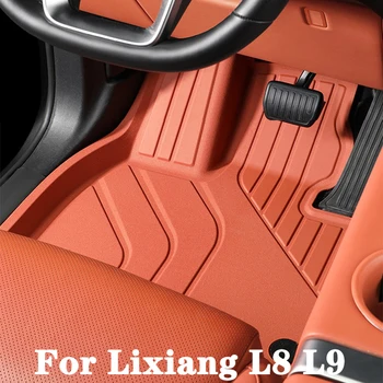 lixiang için L8 L9 2022 2023 Araba Paspaslar Su Geçirmez kaymaz Araba Halı Ayak Pedi TPE Zemin Gömlekleri