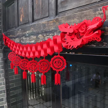 Çin Yeni Yılı Ejderha Tavan Süslemeleri Yeni Yıl Partisi İyilik Parti Malzemeleri Ay Yılı Süs Dükkanlar için Restoran Parti
