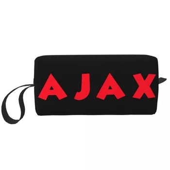 Özel Ajaxs Mektup Baskı makyaj çantası Kadınlar ıçin Futbol Makyaj kozmetik düzenleyici Bayanlar Güzellik Depolama Dopp Kiti Kutusu